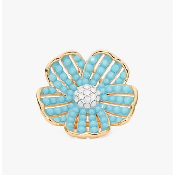 NWT KATE SPADE ♠️ GLISTENING PETALS FLOWER STATEMENT EARRINGS - Picture 4 of 10